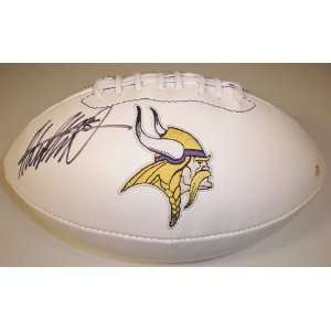 Adrian Peterson Autographed Minnesota Vikings Team Logo 