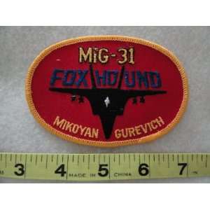  MiG 31 Fox Hound Jet Fighter Patch 