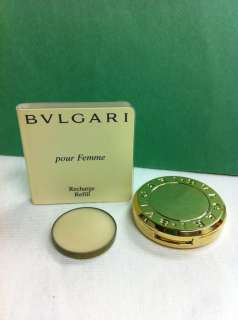 BVLGARI POUR FEMME COIN SOLID PERFUME WITH REFILL for Women 0.03oz NNB 