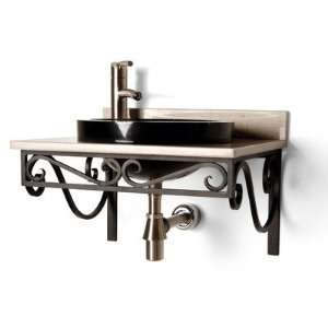  Cantilevered Scroll Shelf 21 Finish Pewter