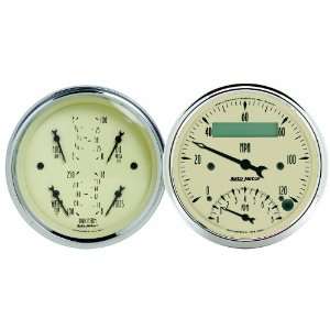 Auto Meter 1820 Antique Beige 3 3/8 Tachometer/Speedometer Combo Kit 