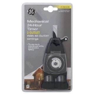 GE Outdoor Mechanical 24 Hour Timer 2 Outlet with 48 On/Off Settings 