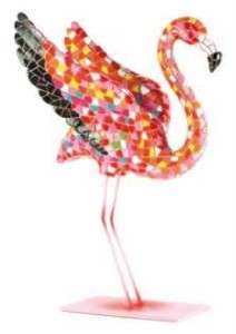 Barcino Designs 2007 Trencadis Spanish Mosaic Pink Flamingo Figurine 