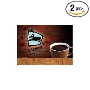 Caribou Coffee K Cups Mahogany 24 Count   2 Pack  Grocery 