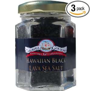 Caravel Gourmet Sea Salt, Hawaiian Black Lava, 5.2 Ounce (Pack of 3 
