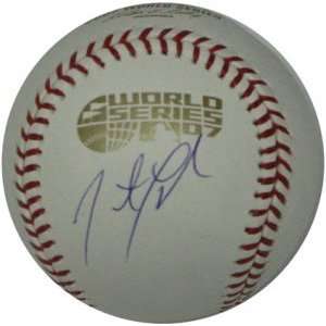  Jonathan Papelbon Autographed Baseball   2007 World Series 