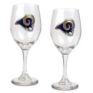  St Louis Rams 2 Piece NFL Wine Glass Set