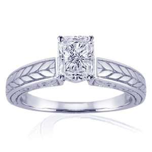   Radiant Cut Vintage Diamond Engagement Ring SI1 Fascinating Diamonds