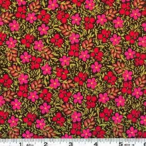  45 Wide Paulina Small Floral Black Fabric By The Yard 