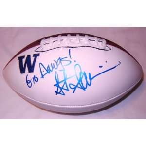 Steve Sarkisian Autographed Washington Huskies Logo Football, USC 