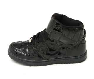NEW Womens Shiny Black Hi High Top Athletic Sneakers Trainers Shoes sz 