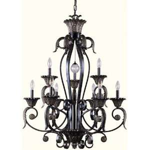  Stephano   chandelier in english bronze with antique gold 