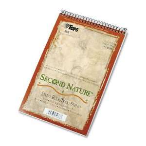 TOPS  Second Nature Spiral Reporter/Steno Notebook, Gregg Rule, 6x9 
