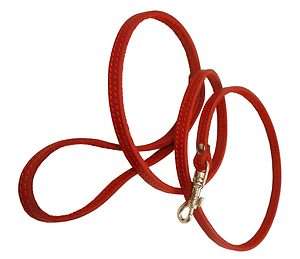 Leather Leash for Puppy, Small dogs New Red  
