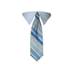  Dog Tie   Business Style Light Blue Striped Dog Tie   X 