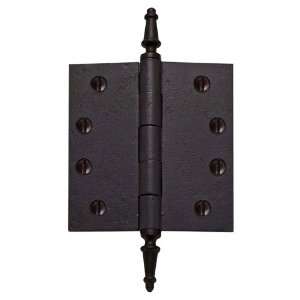   Mortise Hinge with Steeple Finials   Bronze Patina