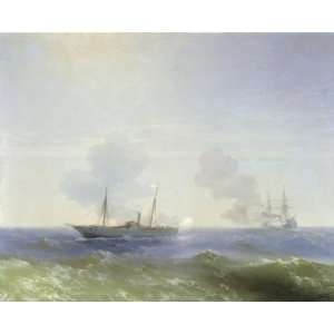   Ivan Aivazovsky   24 x 20 inches   Battle of steams