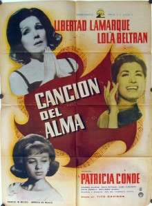 567 Cancion del Alma, original Mexican Movie Poster, Libertad Lamarque 