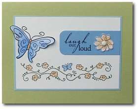 Hero Arts Rubber Stamp SPIRAL BUTTERFLY c4732  