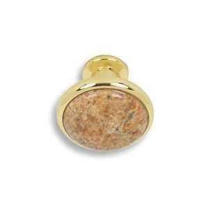  #120 CKP Brand Granite Knob Kashmire Gold, Polished Brass 