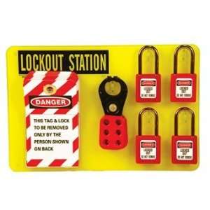  Medium Lockout Tagout Station   4 Locks included