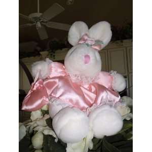  Easter Rabbit. Bunny with Dress and Matching Purse and Bow on Head 