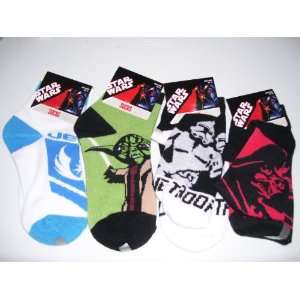  4 Pairs of Star Wars The Clone Wars Yoda Darth Vader Troopers 