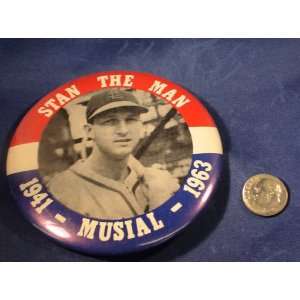  Stan the Man Musial Vintage 3 Button 