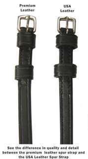 English Spur Straps for Paddock Boots USA Leather Pair  