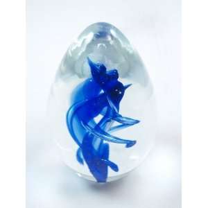  Murano Design Abstract Blue Spiraling Stairway Floating in 