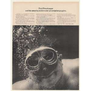  1964 Fred Pressburger Underwater Prescription Goggles 