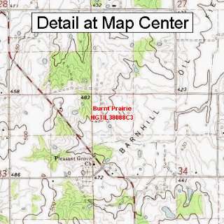  USGS Topographic Quadrangle Map   Burnt Prairie, Illinois 
