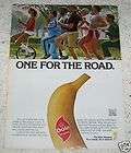1970s Dole BANANA bananas Girl Unicycle men joggers AD