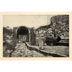  1939 Halftone Print Stabian Gate Via Di Stabia Pompeii 