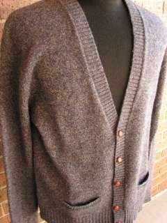 Mens Robert Bruce Cardigan Sweater Sz. XL, Wool Blend, Blue VGC 