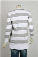   + GRAY Womens Long Sleeve Button Stripes Casual Cardigans.  