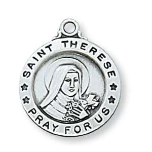 St. Therese Round Sterling Medal
