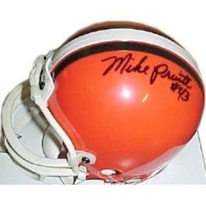  Mike Pruitt Autographed Mini Helmet