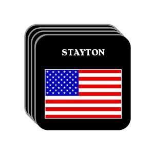  US Flag   Stayton, Oregon (OR) Set of 4 Mini Mousepad 