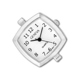    Silver Tone Curved Square Watch Face Arts, Crafts & Sewing