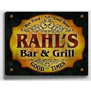  Rahls Bar & Grill 14 x 11 Collectible Stretched 