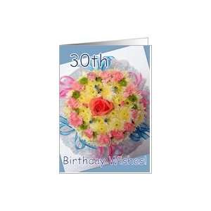  30th Birthday   Floral Cake Card Toys & Games