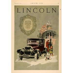   Ad Lincoln Antique Motor Car Ford Detroit Michigan   Original Print Ad