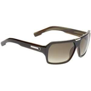  Spy   Sittler Black With Gold Stripes And Green Fade Sunglasses 