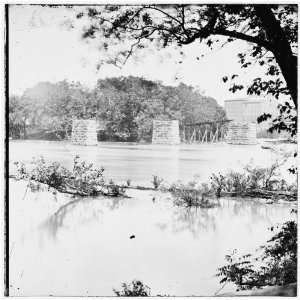   War Reprint Richmond, Virginia. Ruins of Mayos bridge