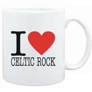  Mug White  I LOVE Celtic Rock  Music