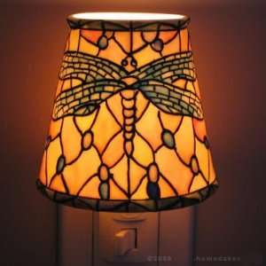  Deluxe Tiffany Style Night Light With Dragonfly Shade 