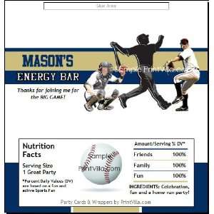   San Diego Padres Colored Baseball Candy Bar Wrapper
