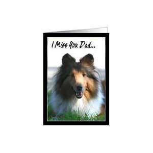  I Miss You Dad Shetland Sheepdog Card Health & Personal 