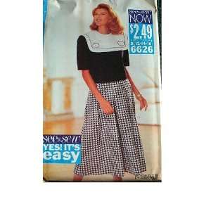 MISSES MISSES PETITE TOP AND SPLIT SKIRT SIZES 12 14 16 SEE & SEW BY 
